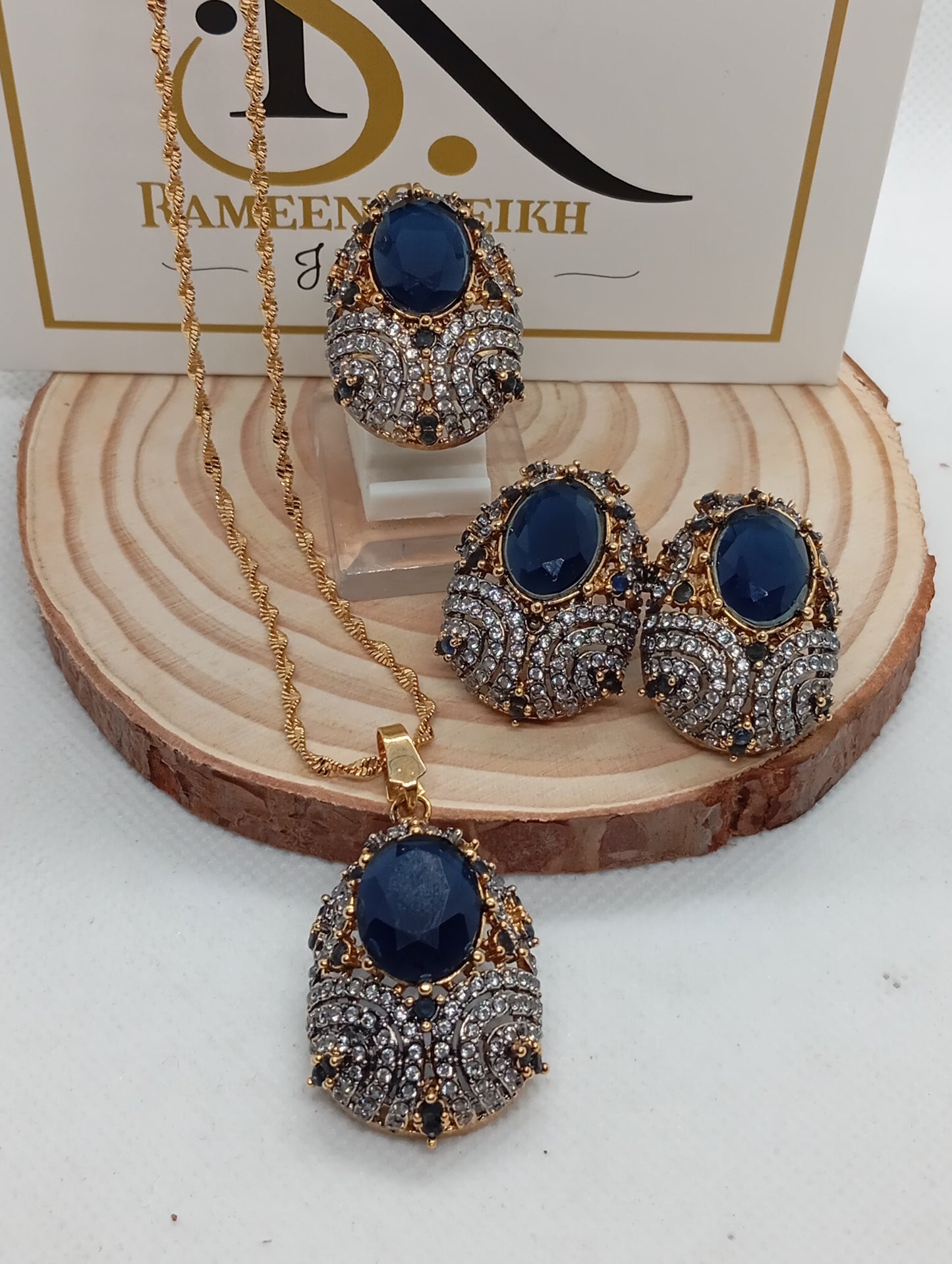 Galaxy |6 COLORS | Premium Locket set in Diamond Cut Zircons | 22K Gold Polish | RDN-2014