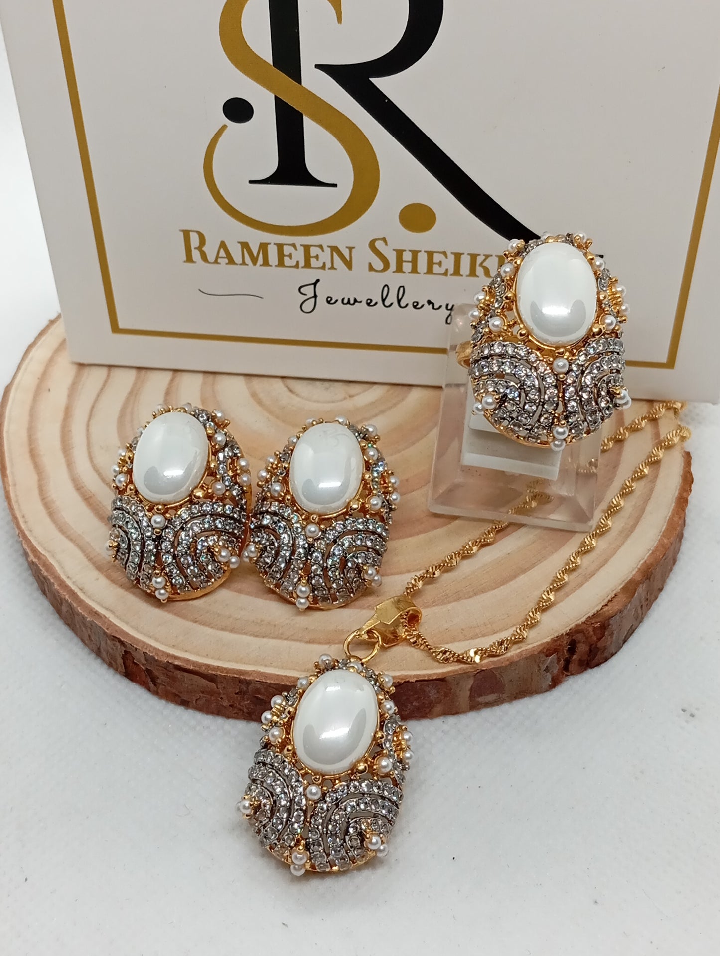 Galaxy |6 COLORS | Premium Locket set in Diamond Cut Zircons | 22K Gold Polish | RDN-2014