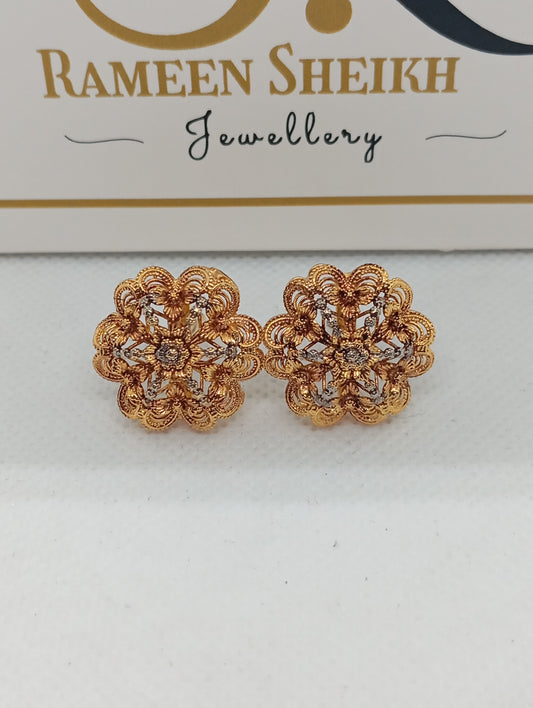 Zarish|  Hand Made 22k Gold plated earrings | RDC-206