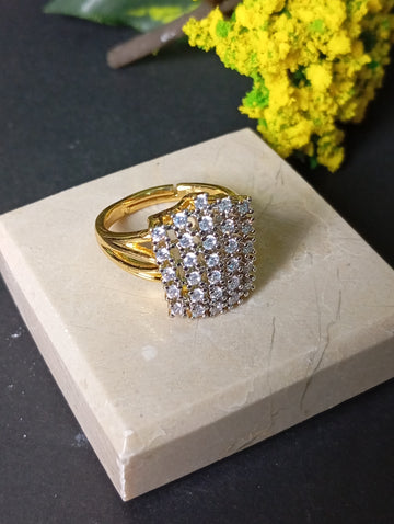 Premium Diamond cut Zircon | judao ring | 22k gold polish | RSR-26