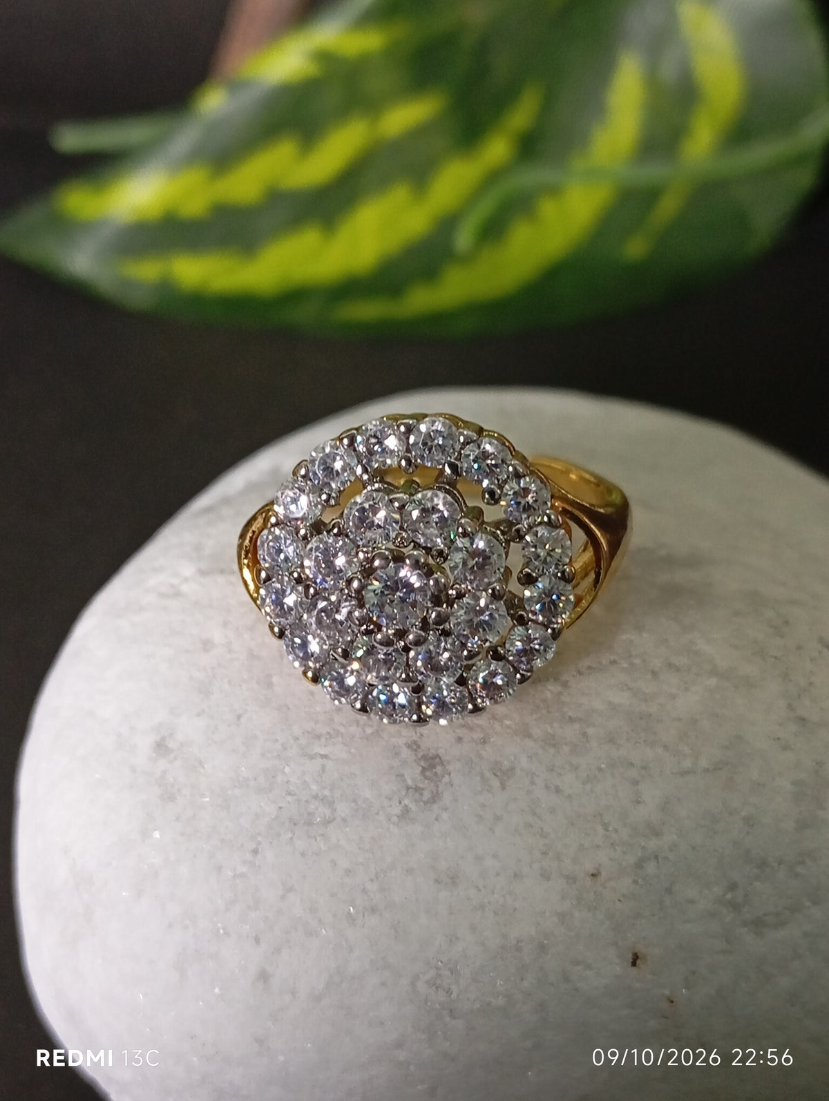 Premium Diamond cut Zircon | judao ring | 22k gold polish | RRS-k68