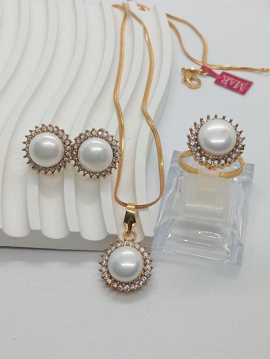 GLORY | 3 Colors | 22k Gold plated Premium locket set with stones |Hand carved | 6566F