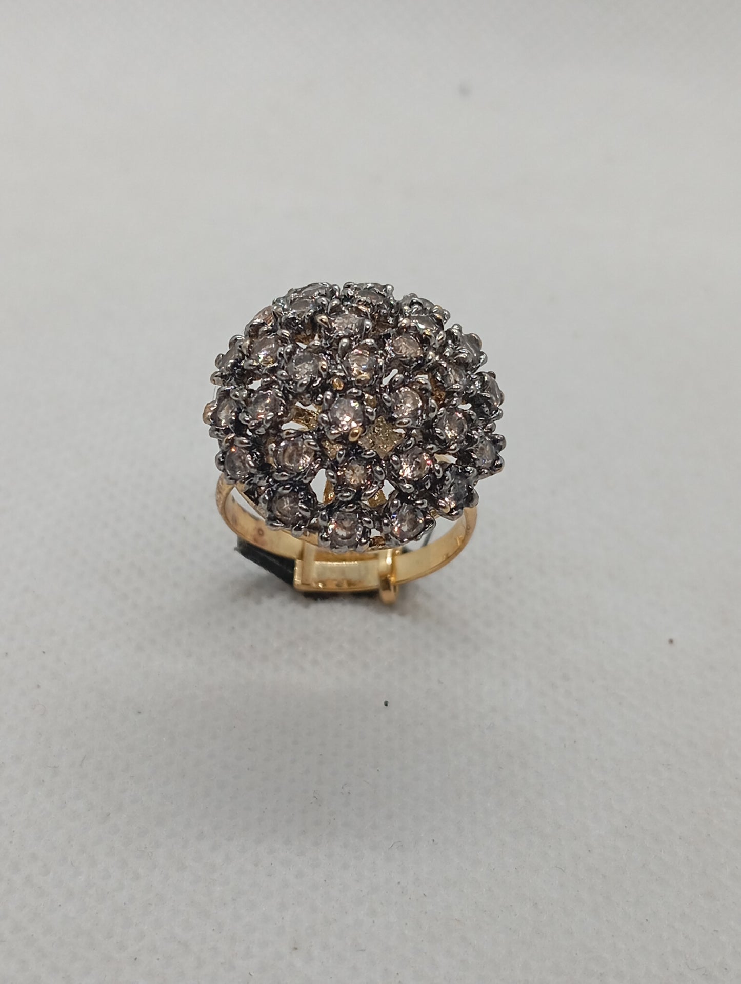 Premium Diamond 💎 cut Zircon judao adjustable ring , 22 k gold polish hand crafted | TM-89z