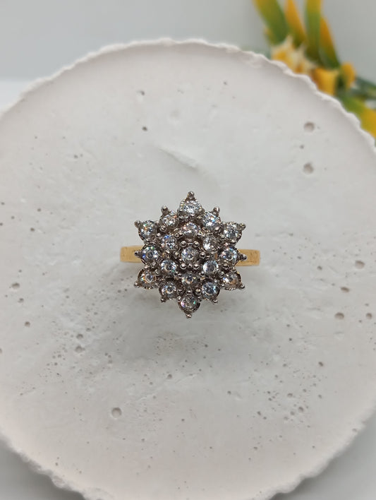 Diamond cut Zircon | judao ring | 22k gold polish | RRS-102