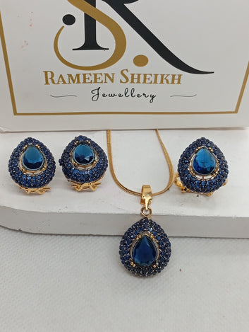 22k Gold plated Premium locket set with stones |Hand carved | Color Drop | 3 Colors |  | RSL-619
