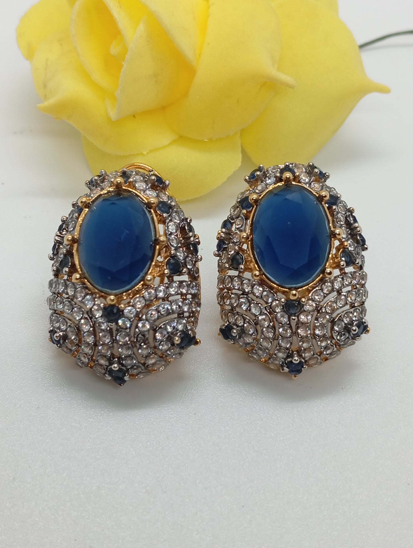 Galaxy Earrings | 5 colours | Premium Diamond cut Zircon earrings  | 22K Gold Plated | RME-21