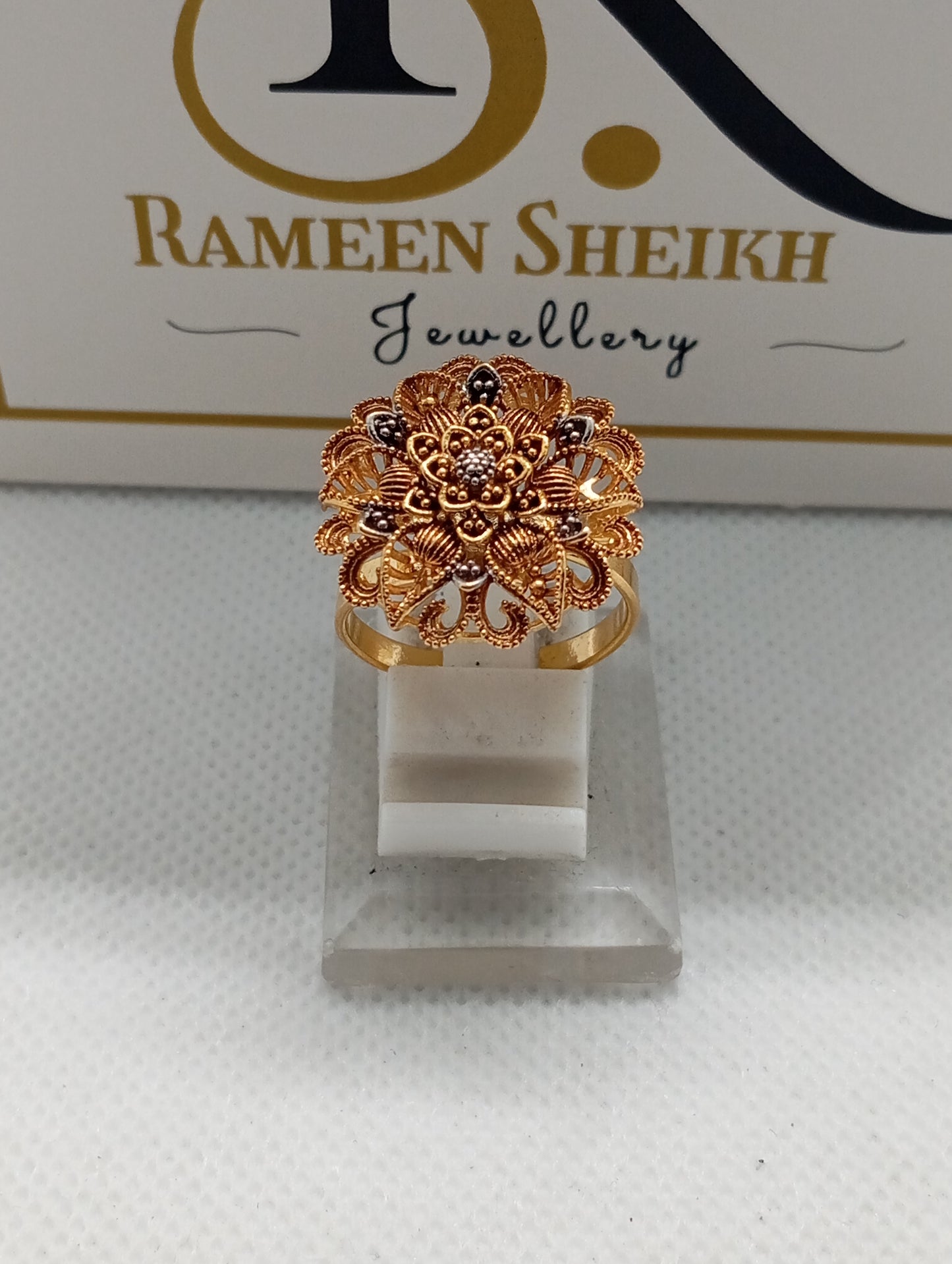 Zonia | 22k Gold plated| Hand crafted Ring | RR-7654