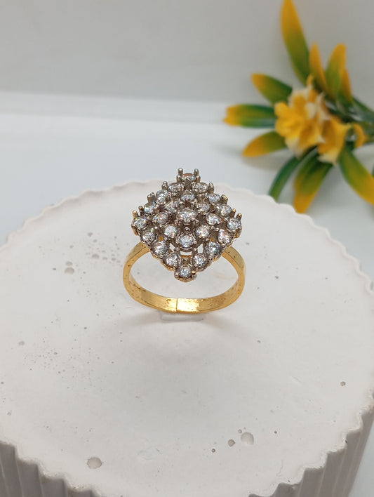 Diamond cut Zircon | judao ring | 22k gold polish | RRS-102j