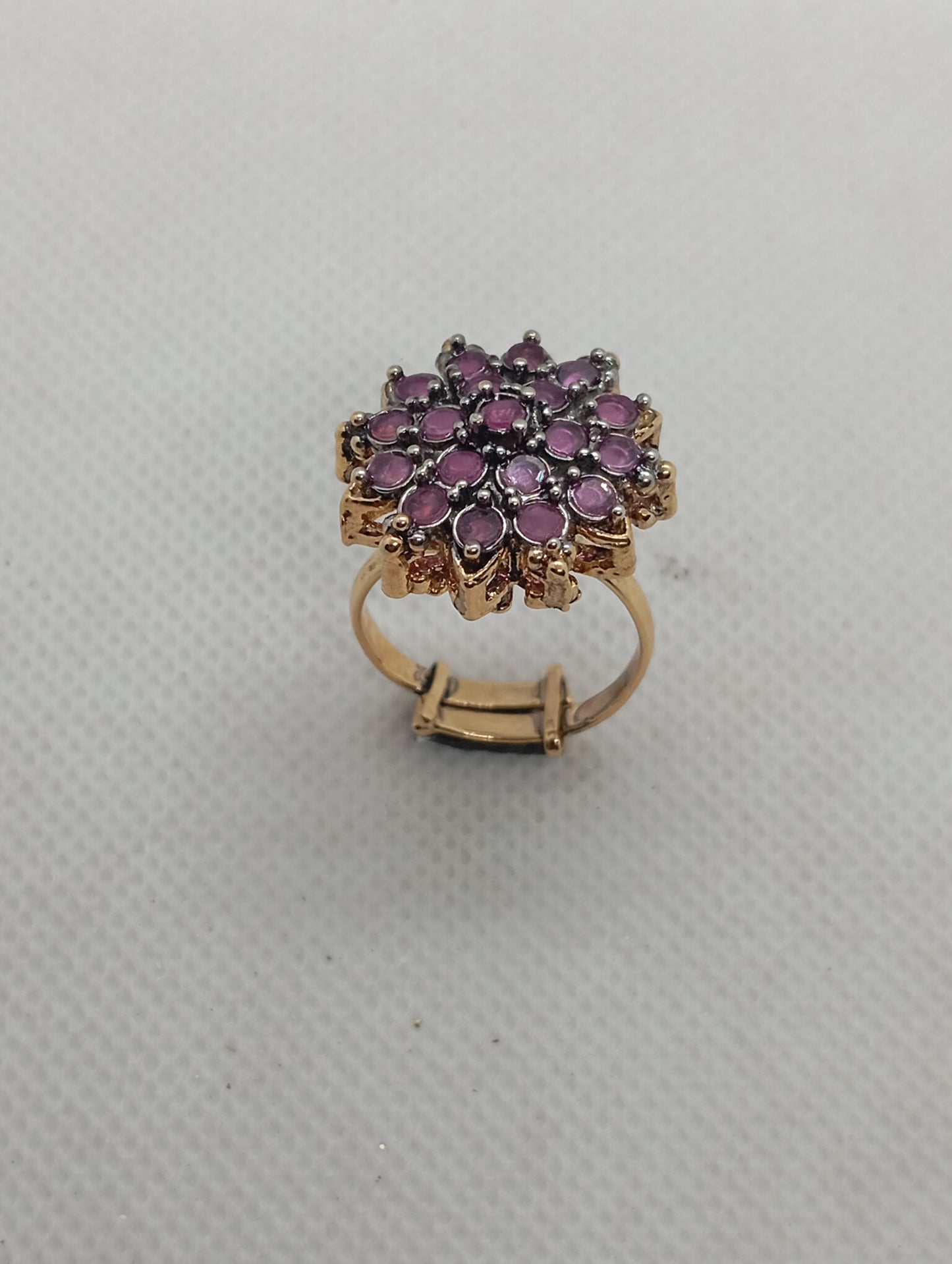 Diamond 💎 cut Zircon judao adjustable ring with stone, 22 k gold polish hand crafted | gR-875z