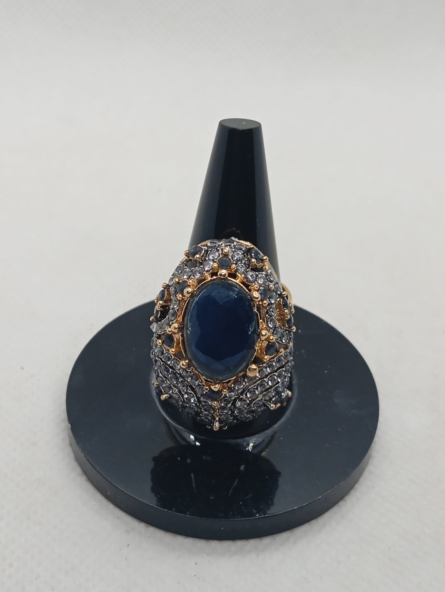 Premium Diamond 💎 cut Zircon judao adjustable ring|6 colours| with stone, 22 k gold polish hand crafted | gR-89z